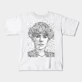 GERTRUDE BELL pencil portrait .1 Kids T-Shirt